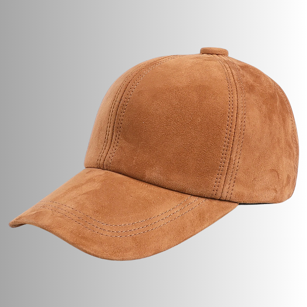 Cappello da Baseball in Pelle d'Agnello Scamosciata