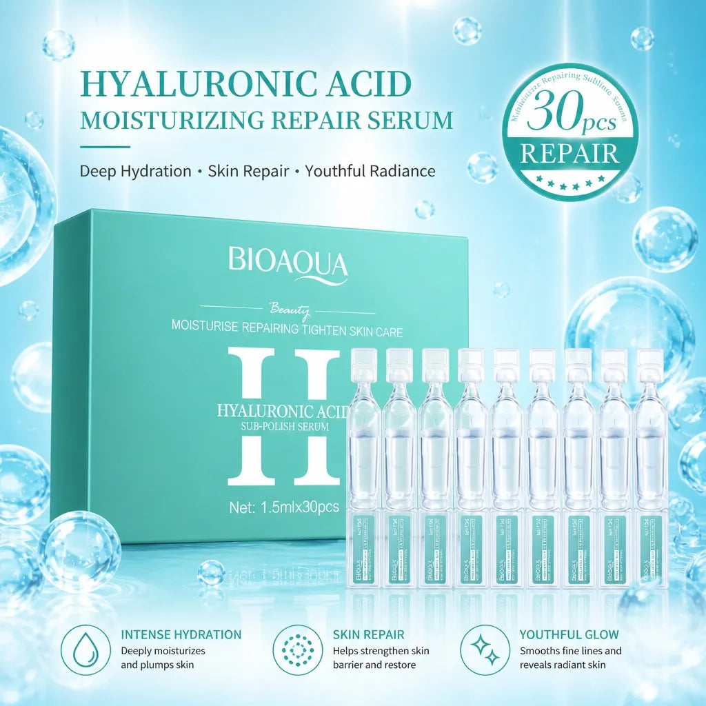 Hyaluronic Acid Hydrating & Repair Vial Serum – Single-Dose Lasting Deep Moisture Skin Barrier Restoring Soothing & Gentle Care