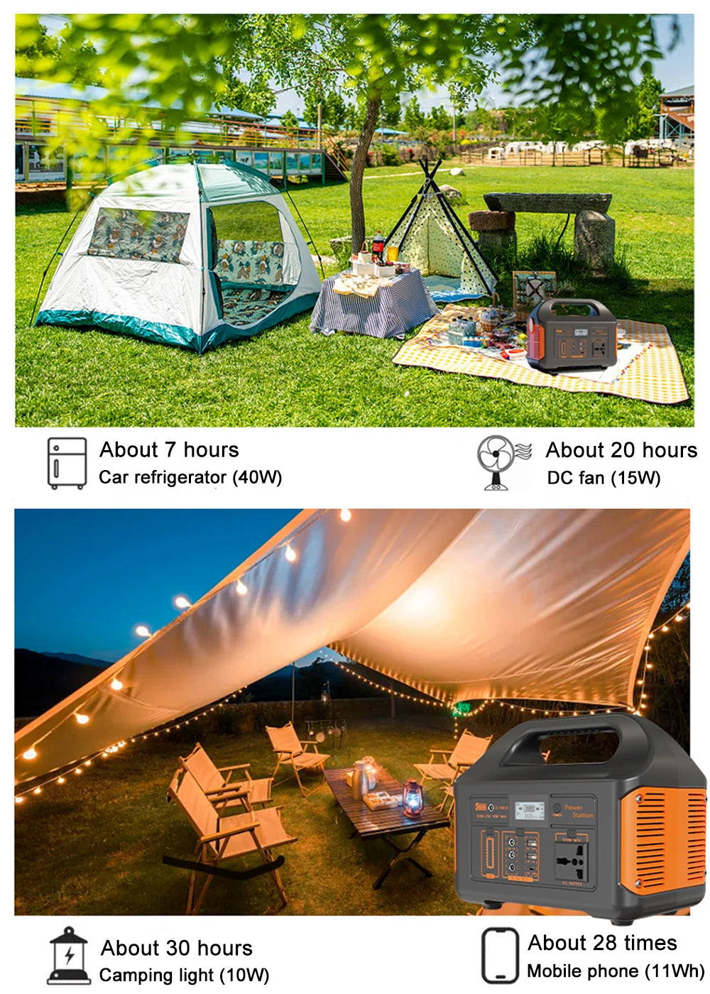 Gaiaray 100W 300W 500W Portable Power Station Pure Sine Wave Solar Generator 110V/220V UPS Camping Charging Station Power Bank