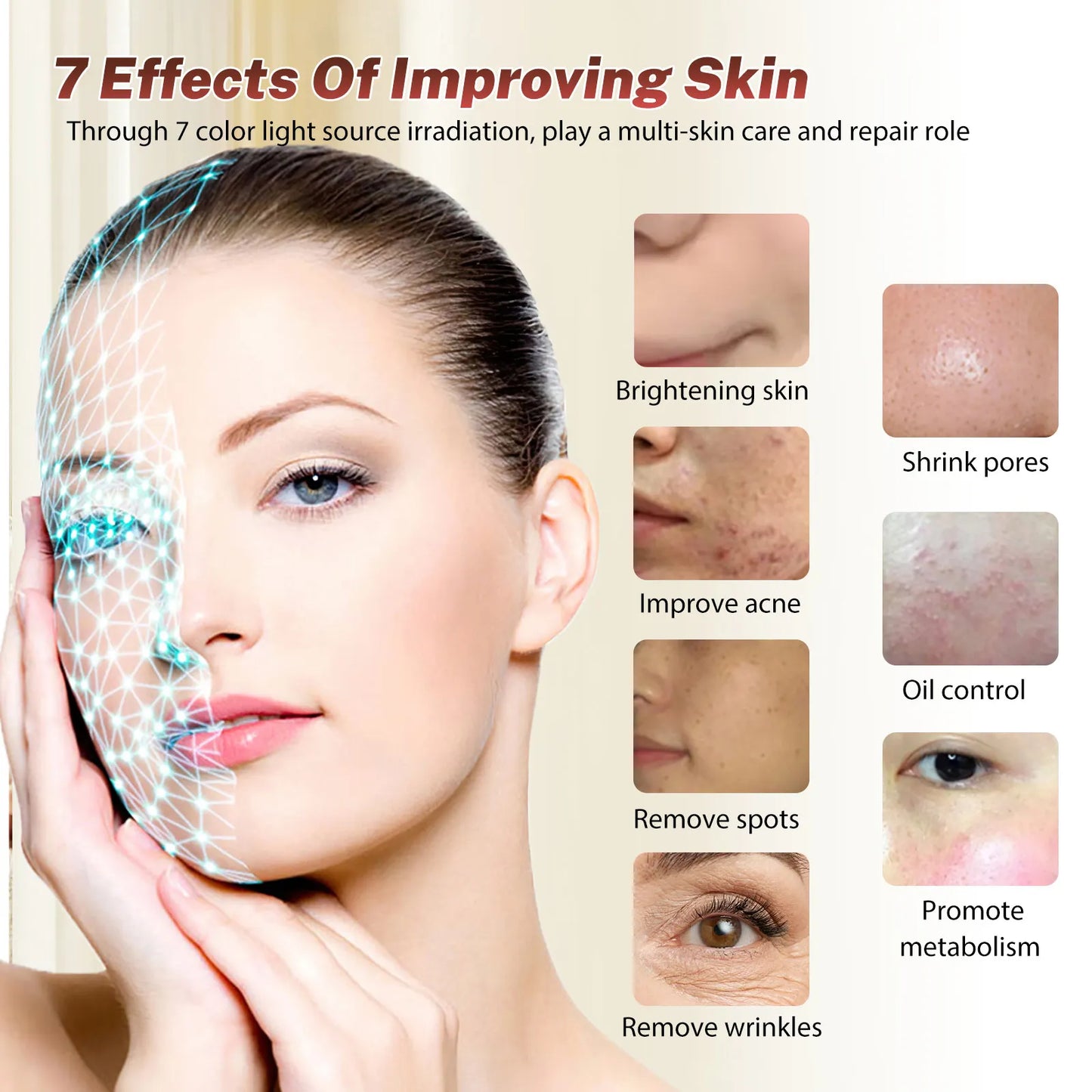 Maschera per Fotobiostimolazione per Viso e Corpo