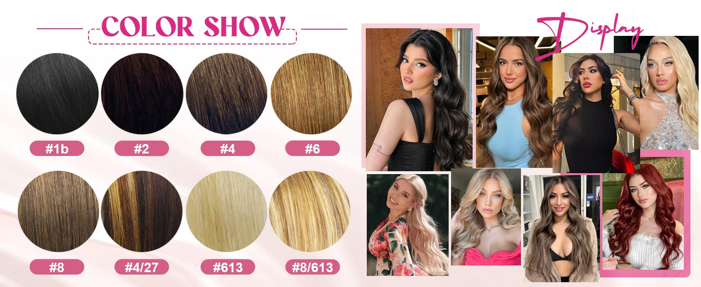8Pcs Clip Ins 4/27 Highlight Color Straight Clip In Human Hair Extensions Brazilian Human Hair Clip In Hair Extensions 120G/Pack
