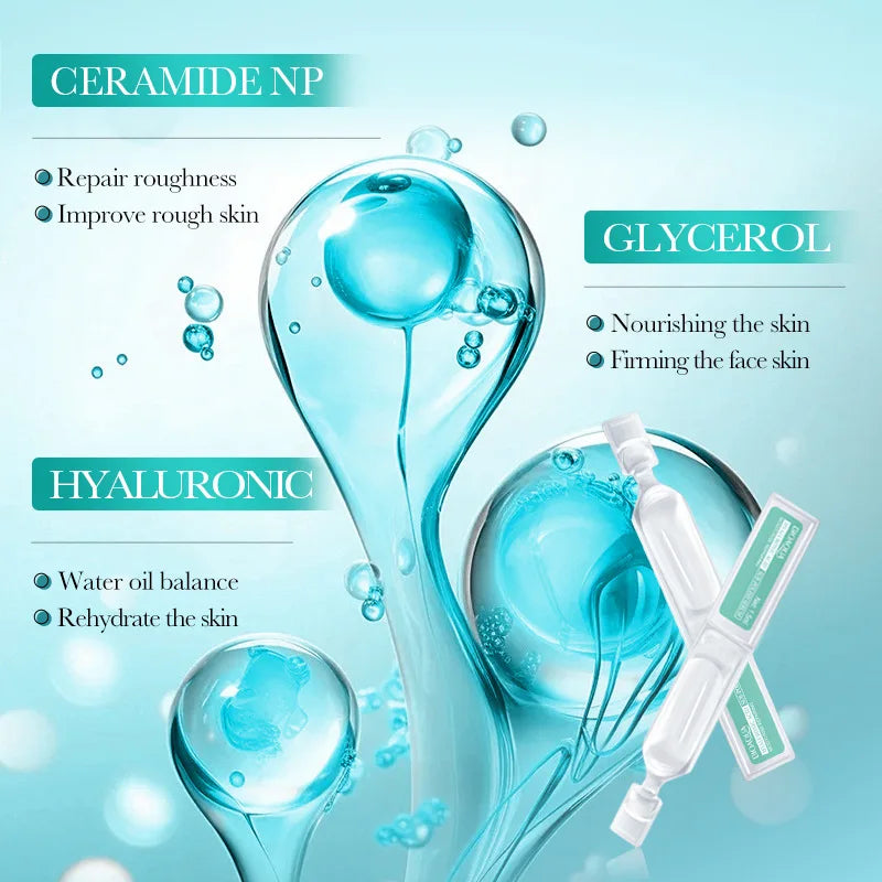 Hyaluronic Acid Hydrating & Repair Vial Serum – Single-Dose Lasting Deep Moisture Skin Barrier Restoring Soothing & Gentle Care