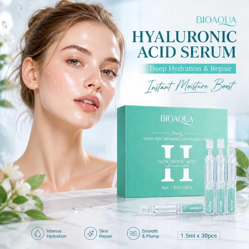 Hyaluronic Acid Hydrating & Repair Vial Serum – Single-Dose Lasting Deep Moisture Skin Barrier Restoring Soothing & Gentle Care