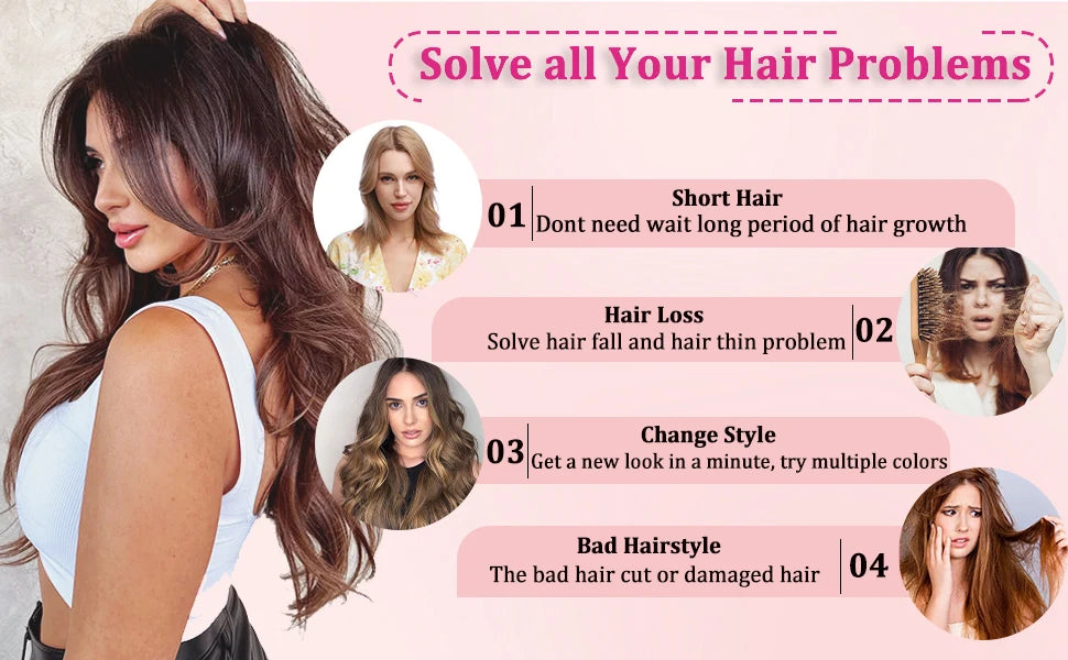 8Pcs Clip Ins 4/27 Highlight Color Straight Clip In Human Hair Extensions Brazilian Human Hair Clip In Hair Extensions 120G/Pack