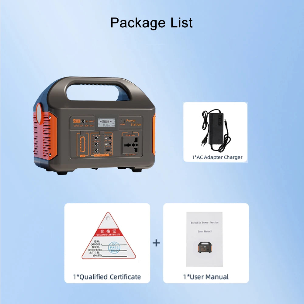 Gaiaray 100W 300W 500W Portable Power Station Pure Sine Wave Solar Generator 110V/220V UPS Camping Charging Station Power Bank