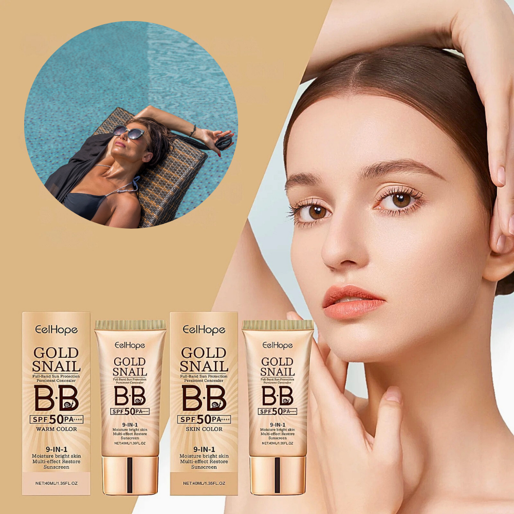 Crema BB e CC con Bava di Lumaca, Nicotinamide e Protezione Solare 50+