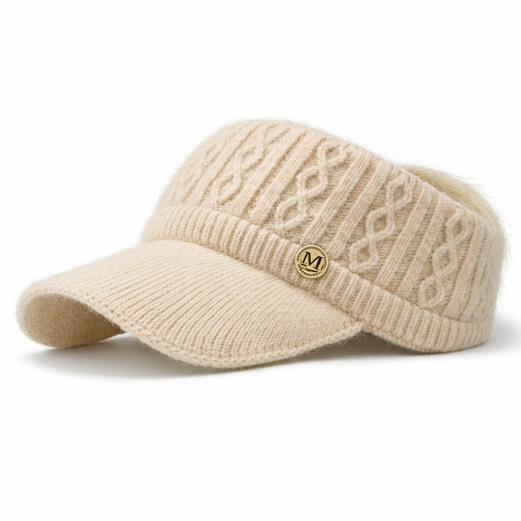 Gorro de punto de conejo auténtico: calidez y estilo
