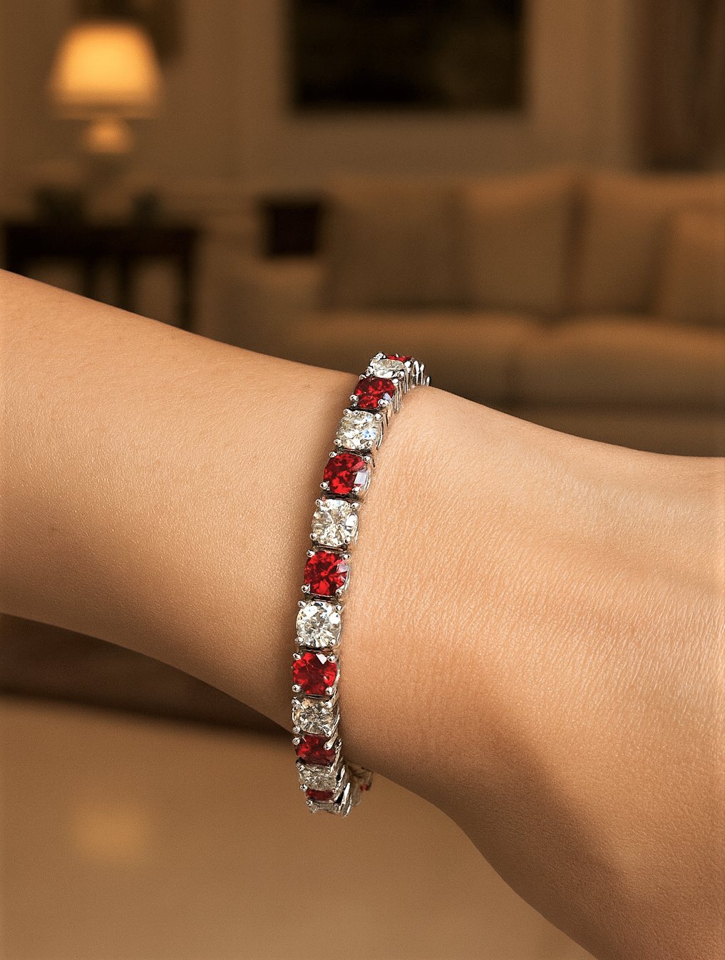 Collezione di Bracciali Tennis con Moissaniti in Vari Colori