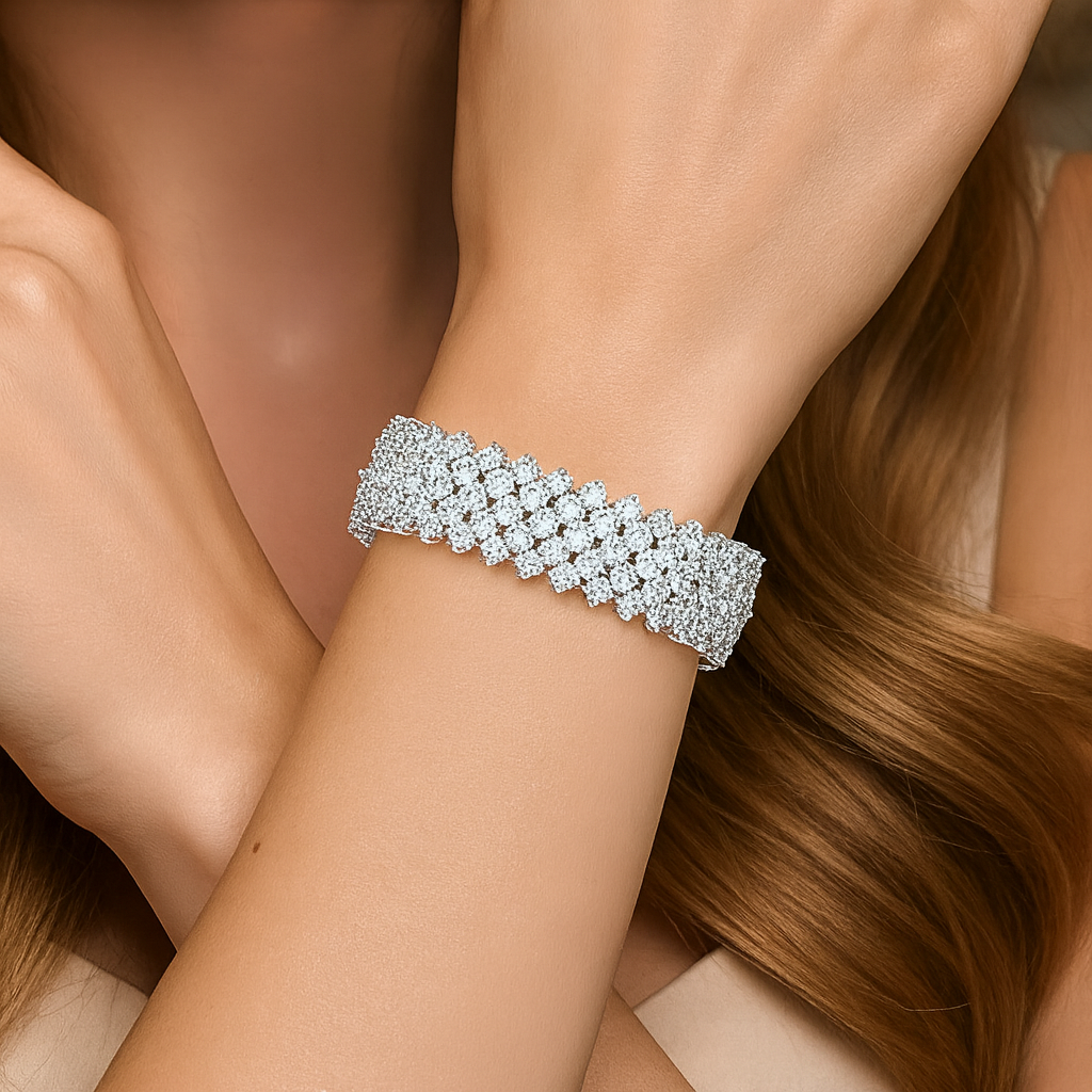 Bracciale a Tappeto con Moissaniti D Color
