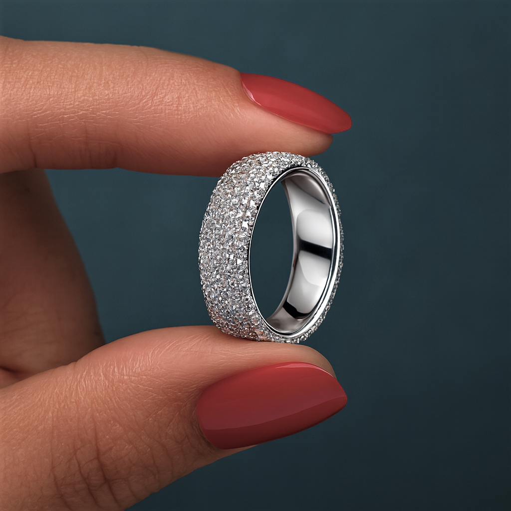 Fascetta Intera con Pavè di Moissaniti