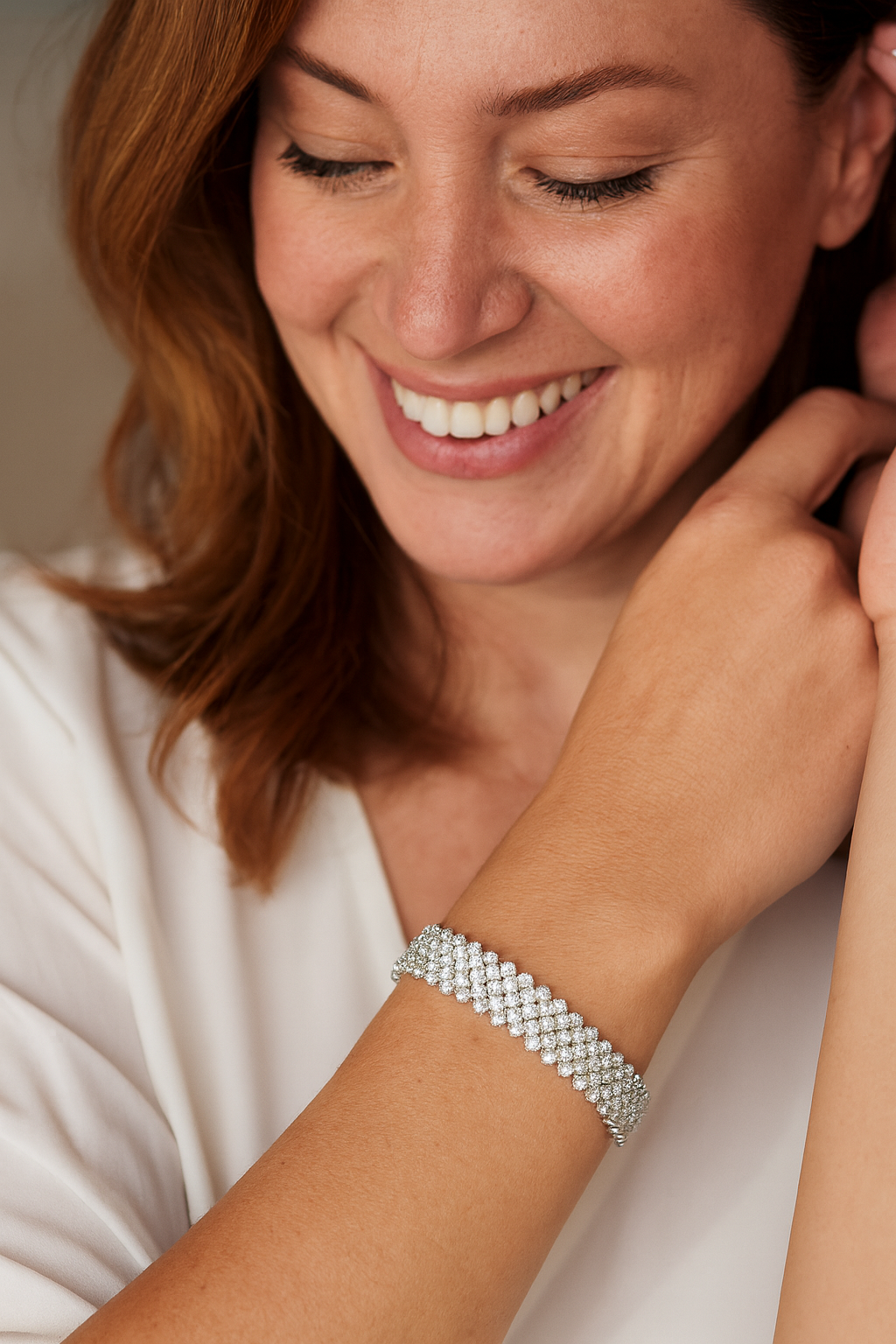 Bracciale a Tappeto con Moissaniti D Color