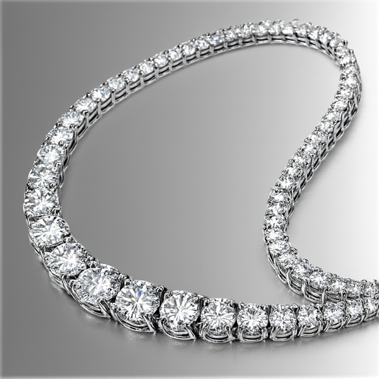 Collana Tennis a Scalare con Moissaniti