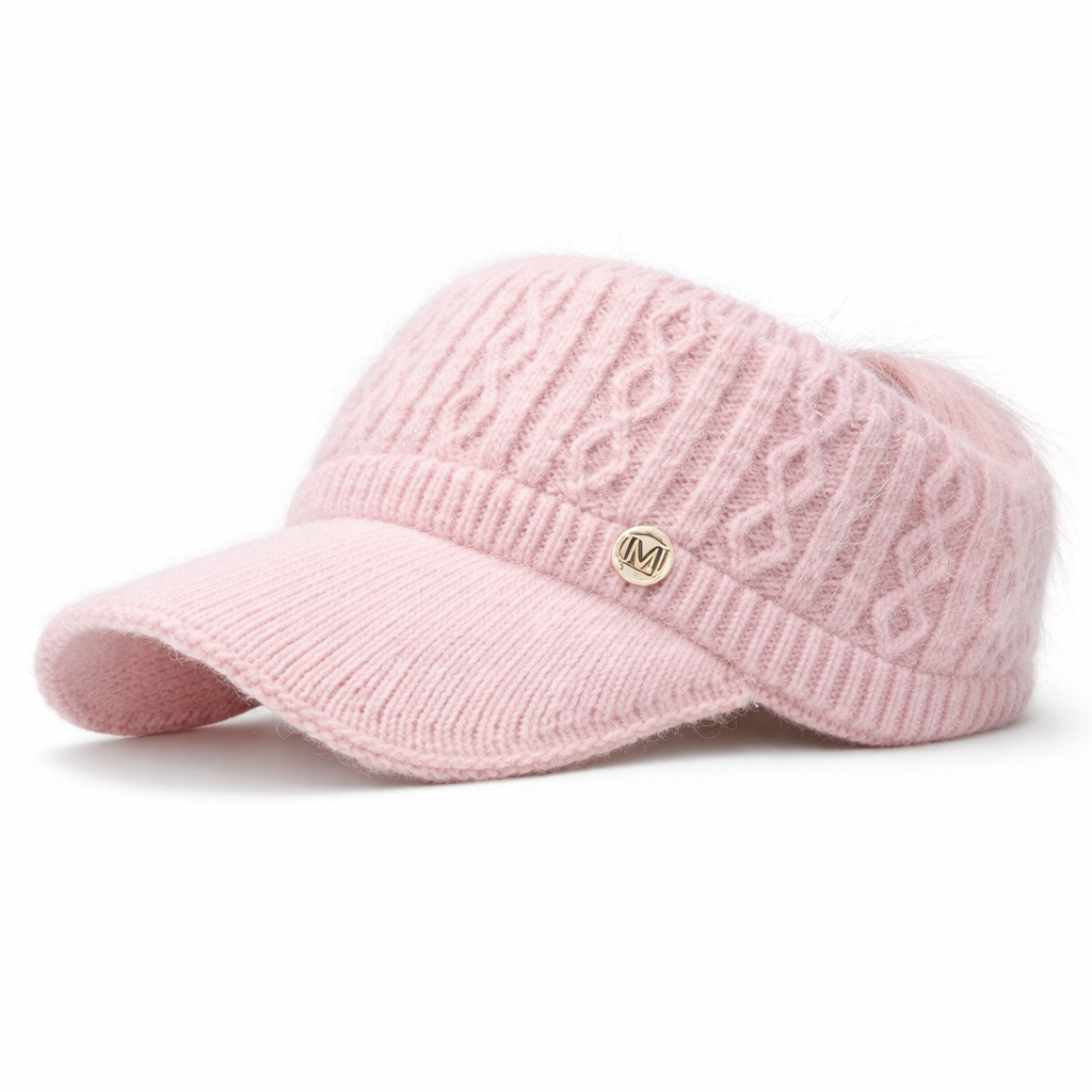 Gorro de punto de conejo auténtico: calidez y estilo