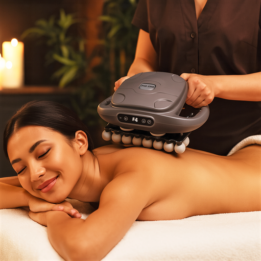 Massaggiatore Professionale con 42 Testine e Led Fotonici rossi
