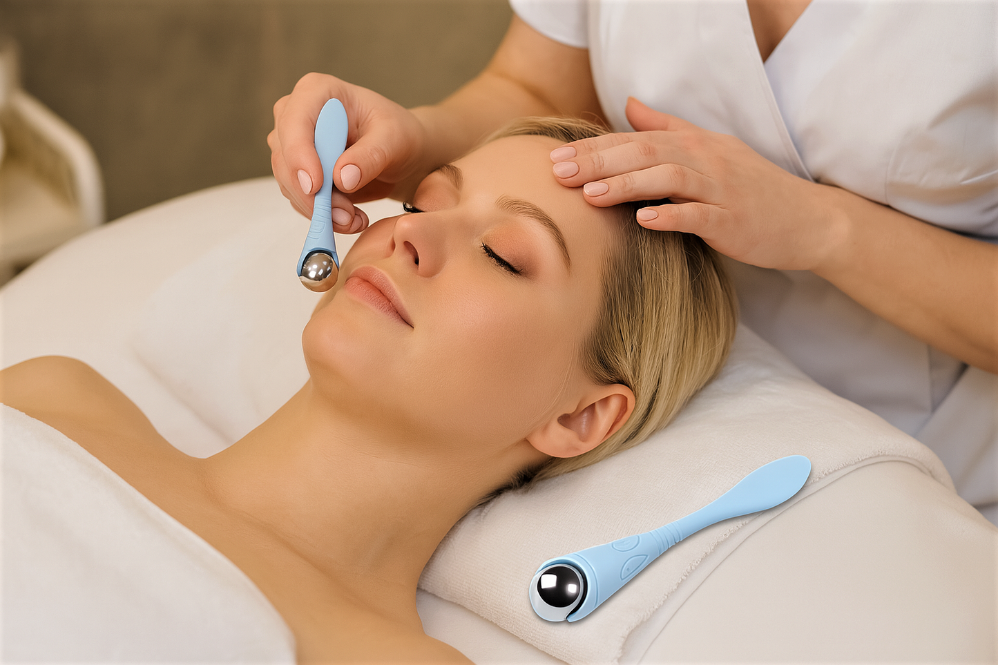 Rullo per Massaggio Perioculare 2 in 1