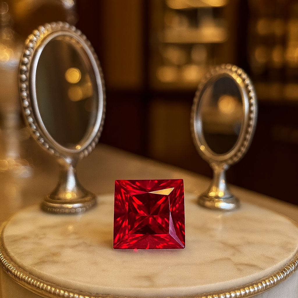 Rubini Lab Grown Taglio Princess