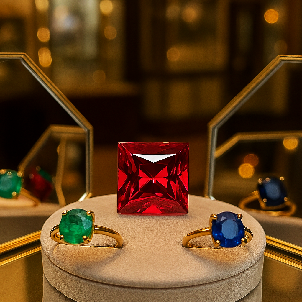 Rubini Lab Grown Taglio Princess