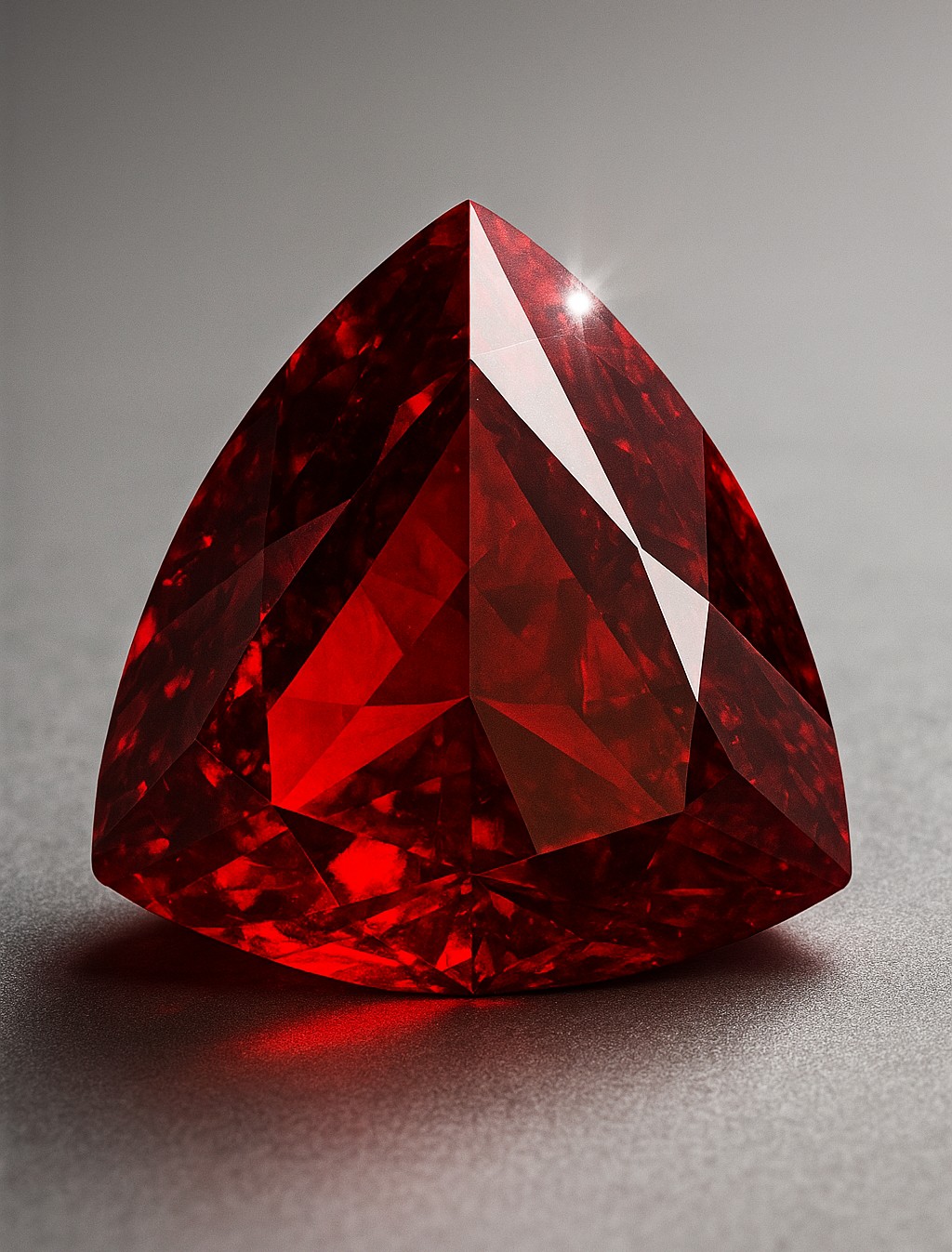 Rubini Lab Grown Taglio Trillion