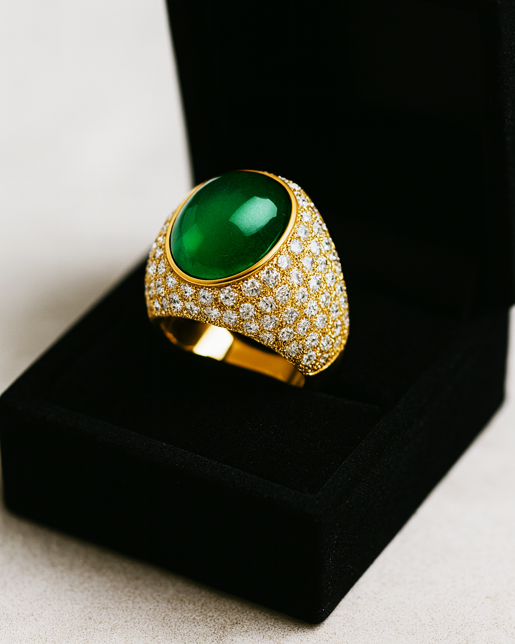 Smeraldi Colombiani Lab Grown Taglio Cabocon Ovale