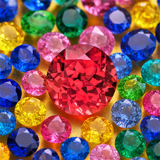 Zaffiro Padparadscha Lab Grown Taglio Brillante