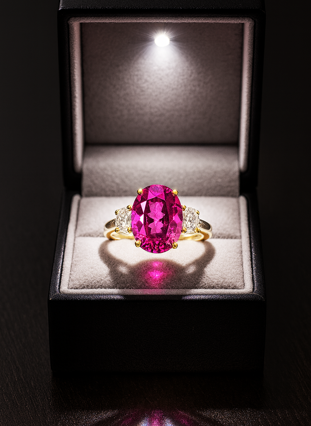 Zaffiro Rosa Lab Grown Taglio Ovale