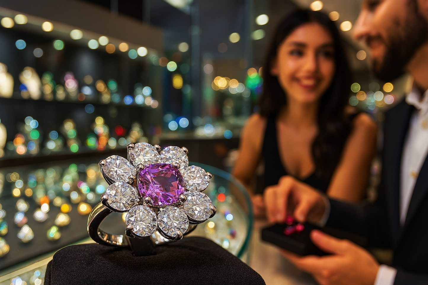 Zaffiro Rosa Lab Grown Taglio Cuscino