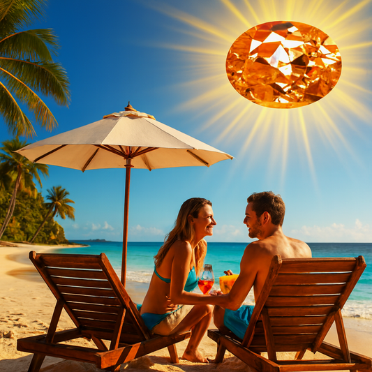 Zaffiro Arancio Lab Grown Taglio Ovale