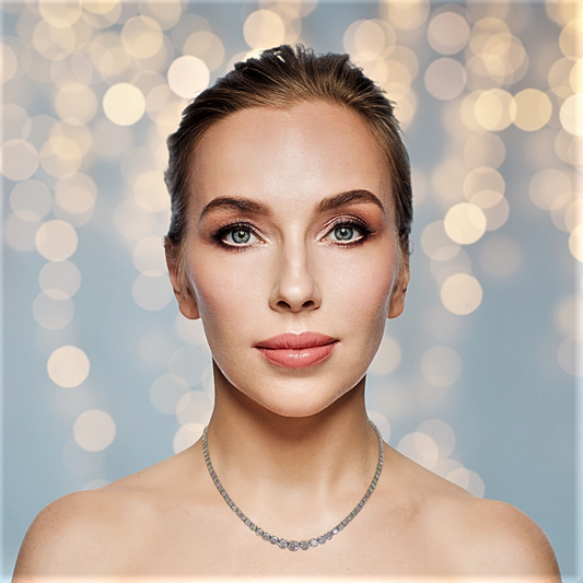 Collana Tennis a Scalare con Moissanite D Color: Fascino Discreto, Lusso Inconfondibile