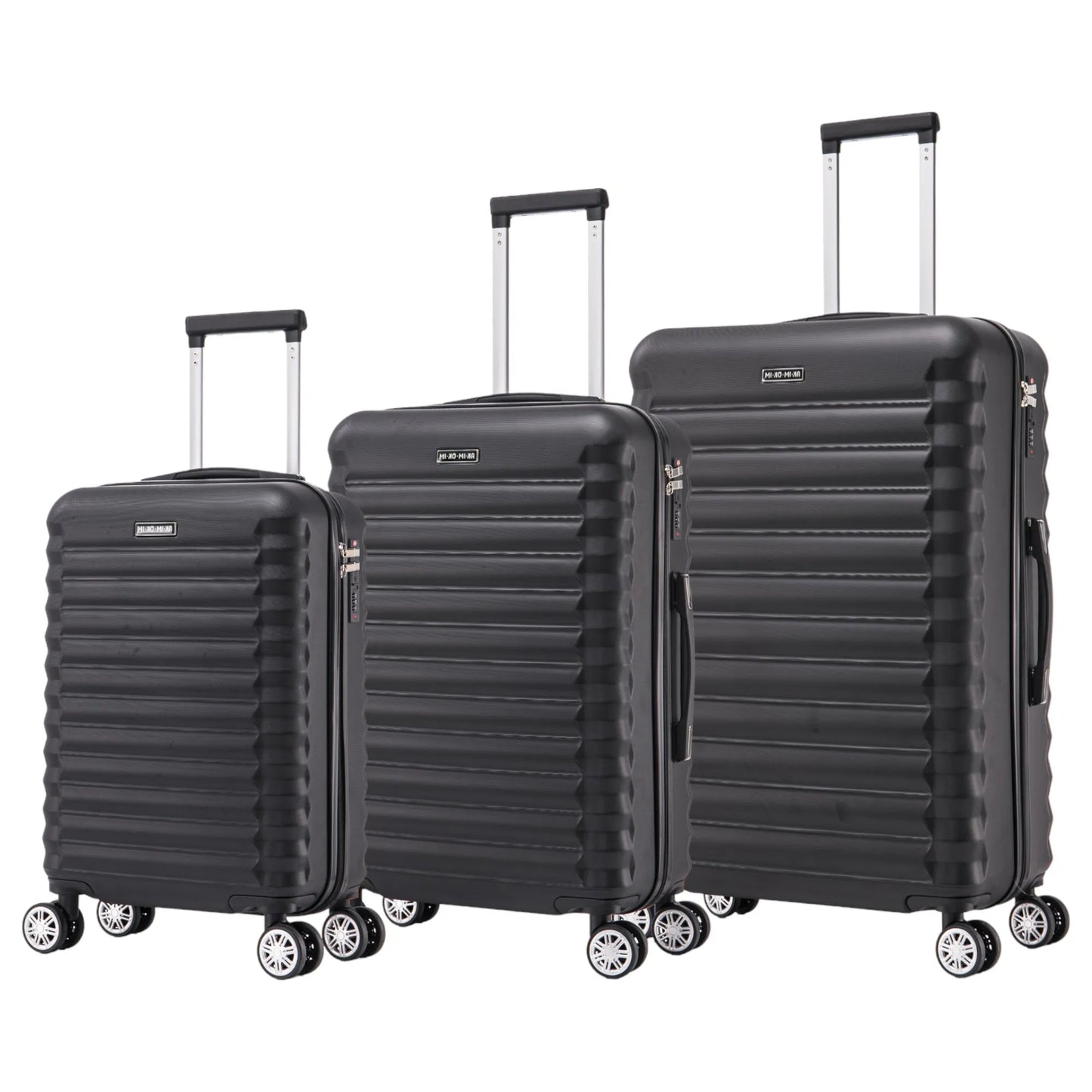 Set of elegant travel suitcases: lightweight abs housing, numeric lock, 4 360 swivel wheels ° , telescopic aluminum handle |   Suitcase set |    Cabin suitcase trolley set (66990 m013 8001 8002 8008 6020 d1)