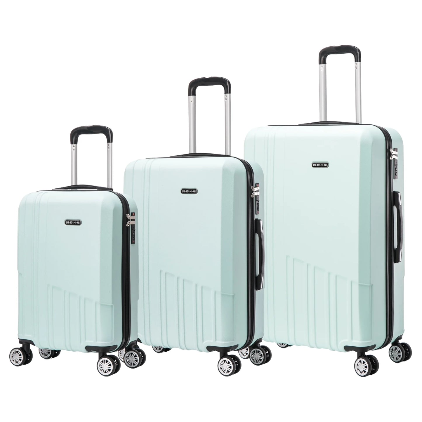Set of elegant travel suitcases: lightweight abs housing, numeric lock, 4 360 swivel wheels ° , telescopic aluminum handle |   Suitcase set |    Cabin suitcase trolley set (66990 m013 8001 8002 8008 6020 d1)