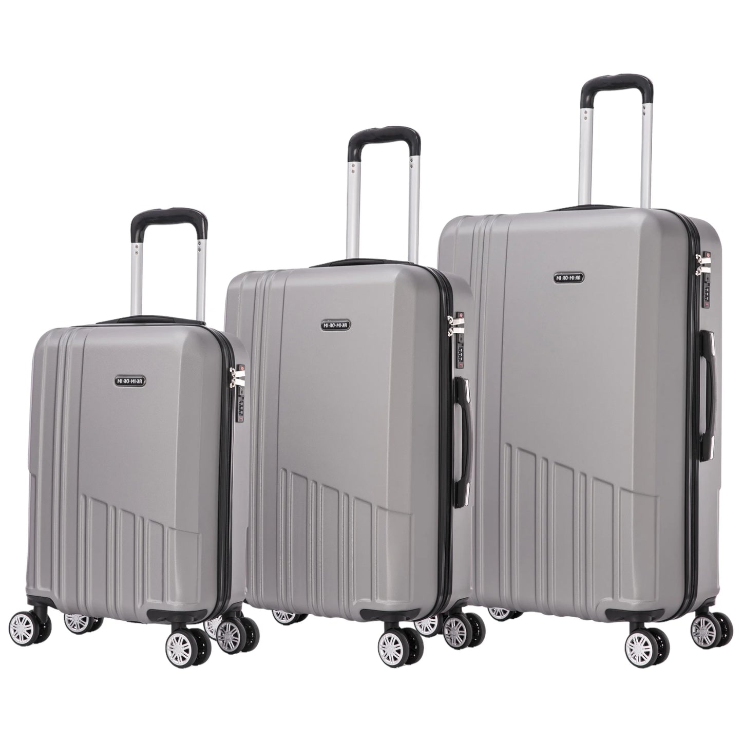 Set of elegant travel suitcases: lightweight abs housing, numeric lock, 4 360 swivel wheels ° , telescopic aluminum handle |   Suitcase set |    Cabin suitcase trolley set (66990 m013 8001 8002 8008 6020 d1)