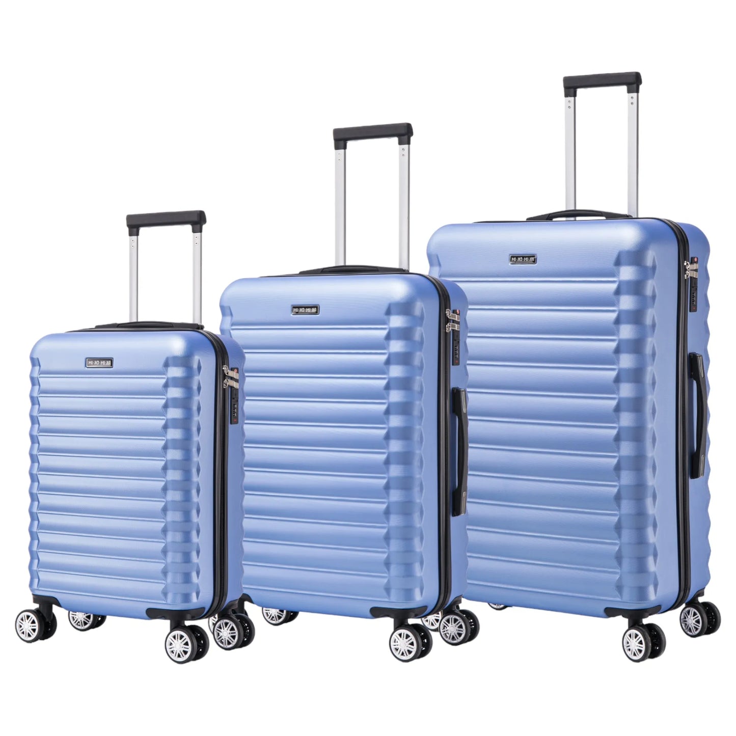 Set of elegant travel suitcases: lightweight abs housing, numeric lock, 4 360 swivel wheels ° , telescopic aluminum handle |   Suitcase set |    Cabin suitcase trolley set (66990 m013 8001 8002 8008 6020 d1)
