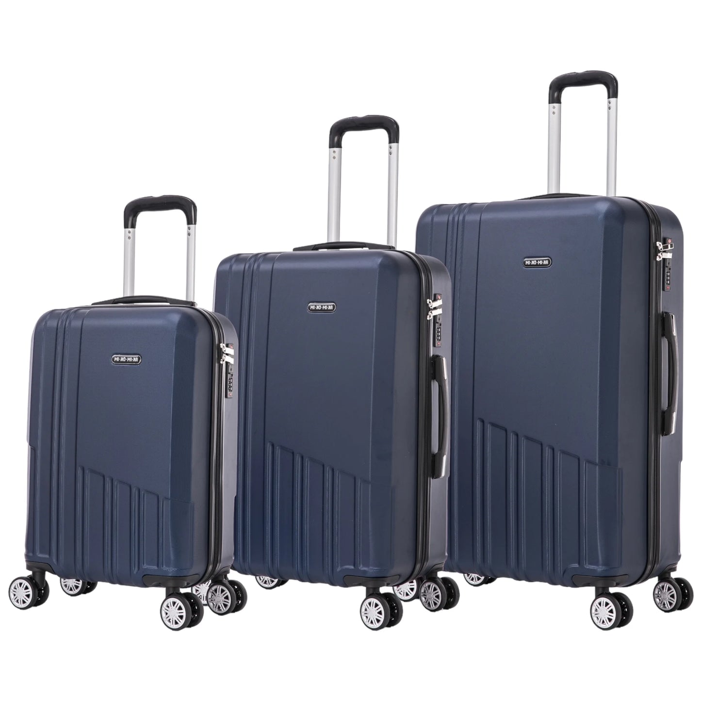 Set of elegant travel suitcases: lightweight abs housing, numeric lock, 4 360 swivel wheels ° , telescopic aluminum handle |   Suitcase set |    Cabin suitcase trolley set (66990 m013 8001 8002 8008 6020 d1)