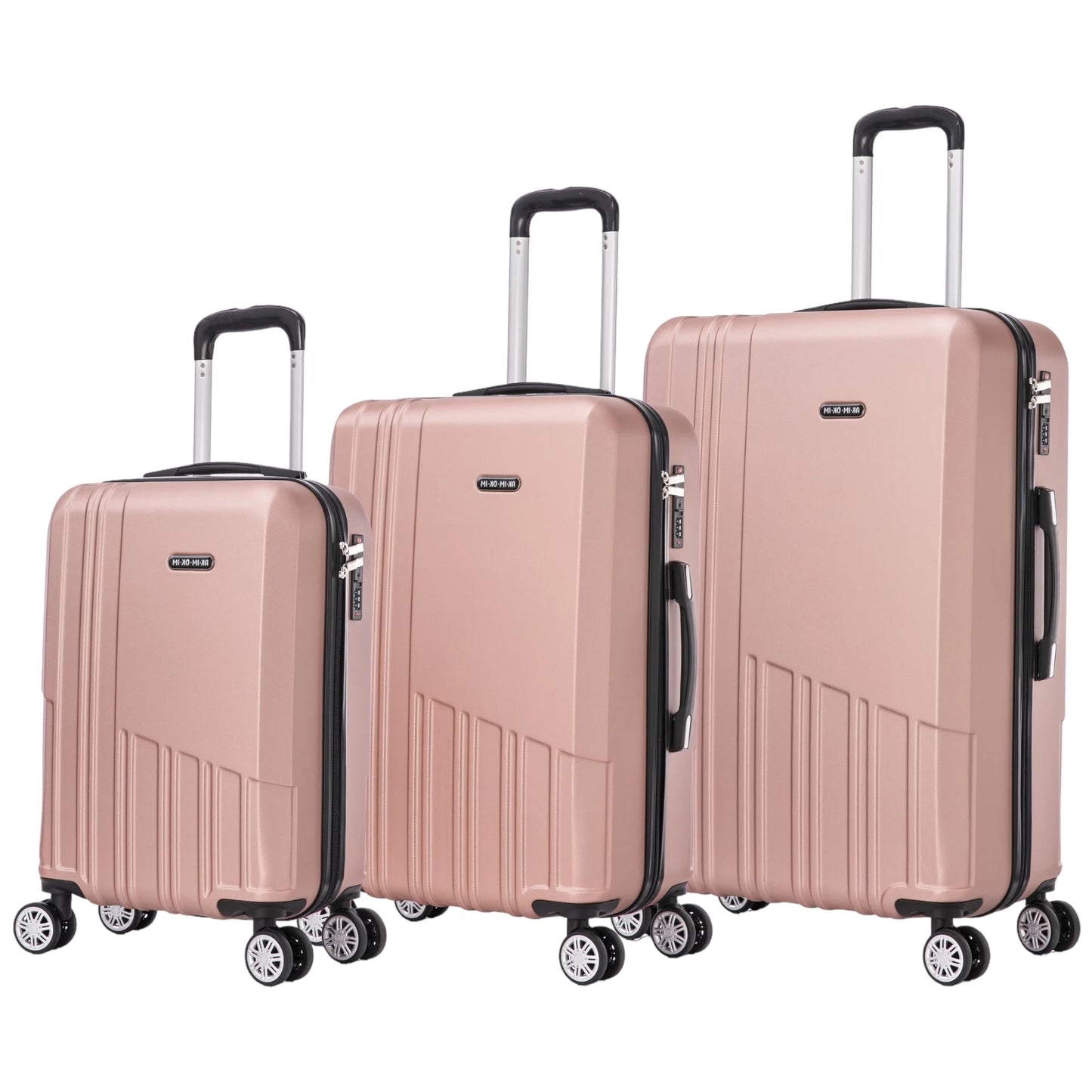 Set of elegant travel suitcases: lightweight abs housing, numeric lock, 4 360 swivel wheels ° , telescopic aluminum handle |   Suitcase set |    Cabin suitcase trolley set (66990 m013 8001 8002 8008 6020 d1)