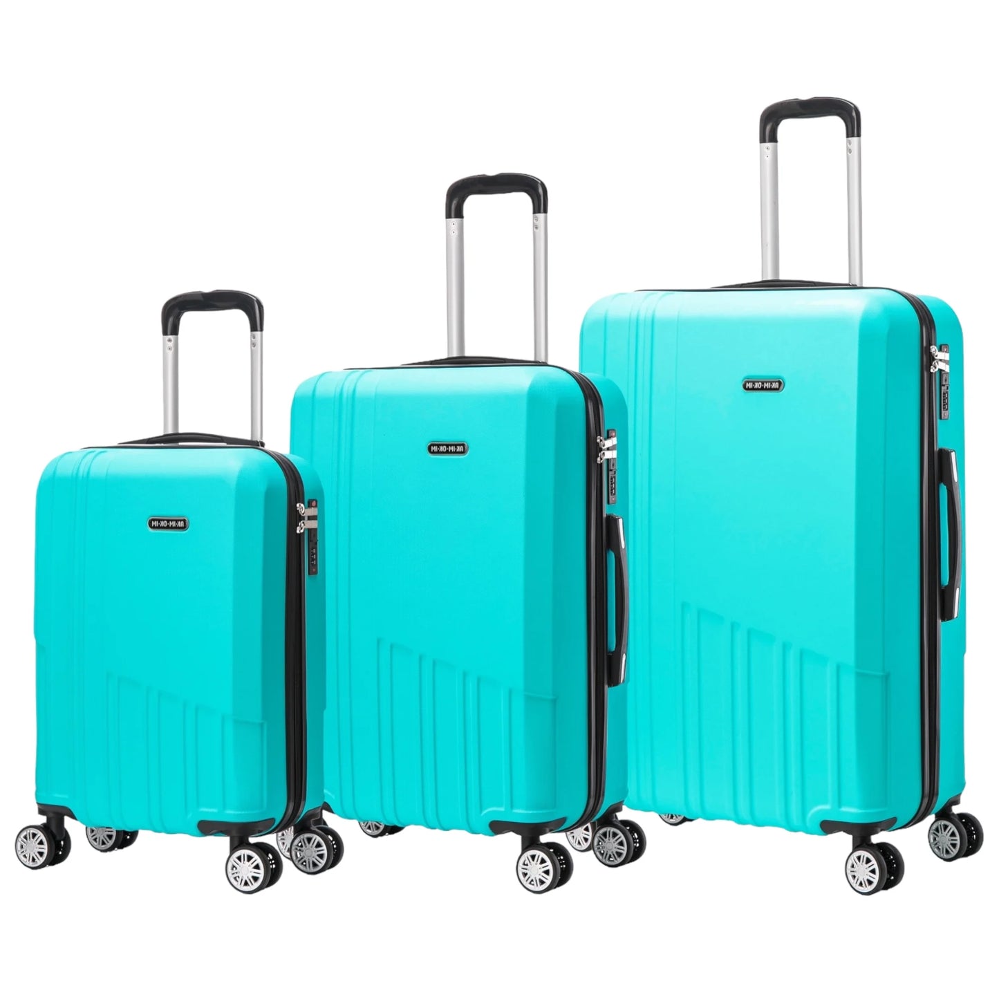 Set of elegant travel suitcases: lightweight abs housing, numeric lock, 4 360 swivel wheels ° , telescopic aluminum handle |   Suitcase set |    Cabin suitcase trolley set (66990 m013 8001 8002 8008 6020 d1)