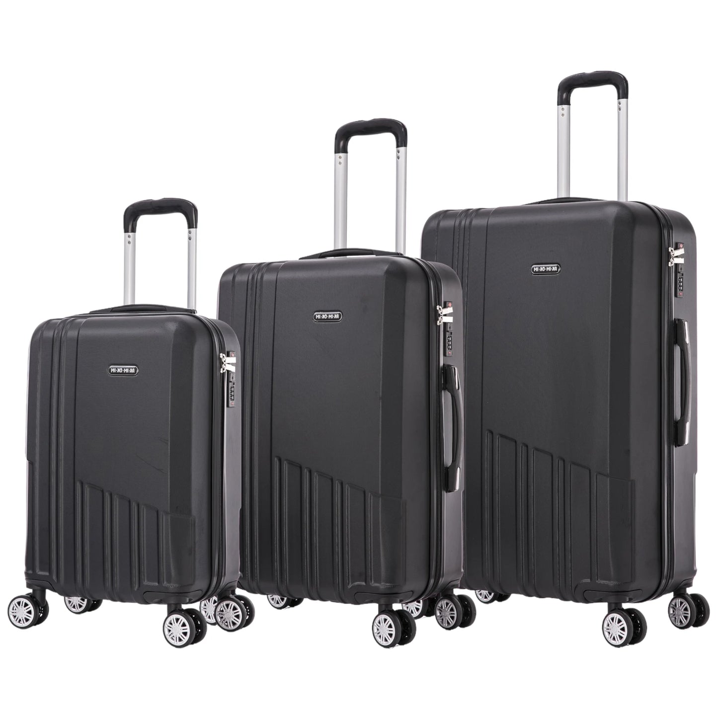 Set of elegant travel suitcases: lightweight abs housing, numeric lock, 4 360 swivel wheels ° , telescopic aluminum handle |   Suitcase set |    Cabin suitcase trolley set (66990 m013 8001 8002 8008 6020 d1)