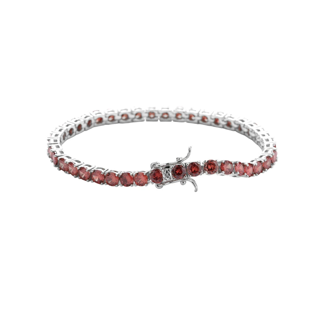 Bracciali Tennis con Zirconi Colorati di qualità AAA da 4 mm