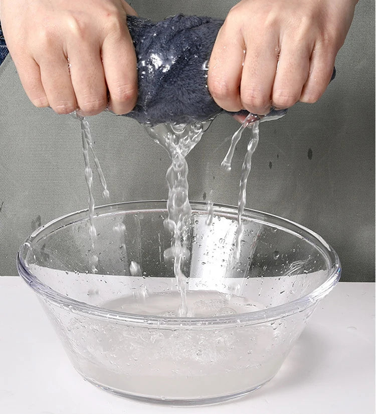 Bowknot Hand Towels for Kitchen Bathroom Coral Velvet Microfiber Soft Quick Dry Absorbent Cleaning Cloths Home Sauna Terry Towel