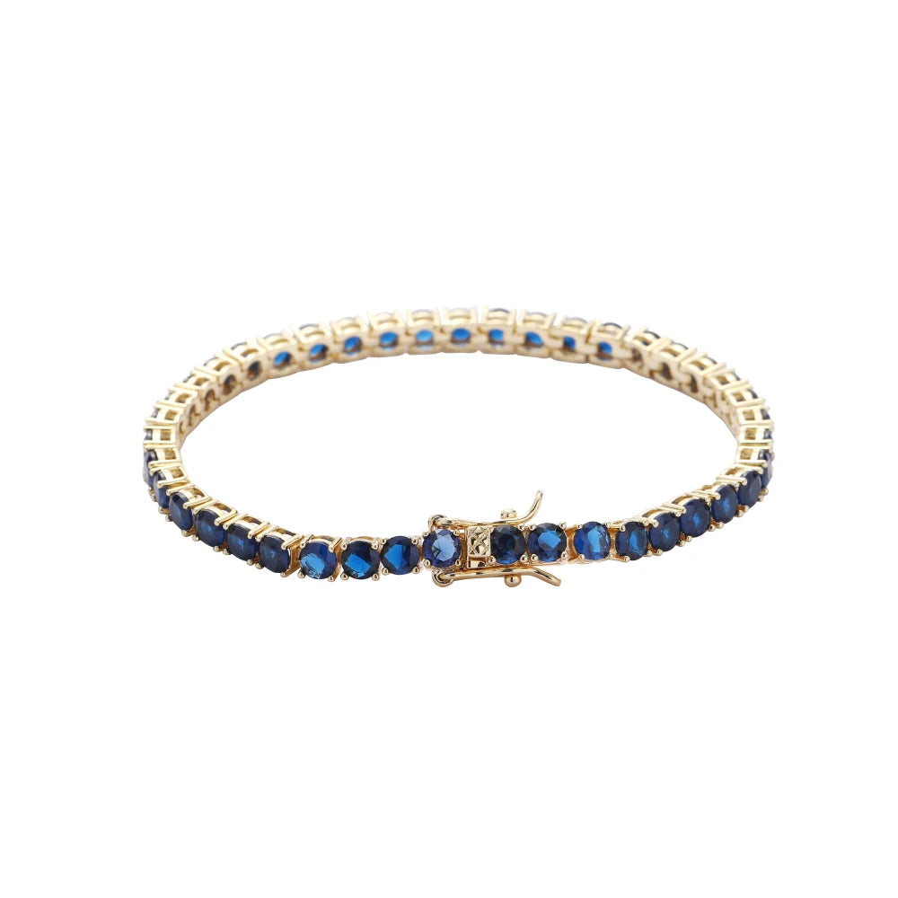 Bracciali Tennis con Zirconi Colorati di qualità AAA da 4 mm
