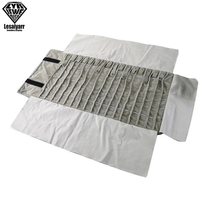 Jewelry Roll Up Bag Organizer Soft Velvet Travel Bags Necklace Earrings Ring Bracelet Carrier Storage Case Bangle Watch Holder