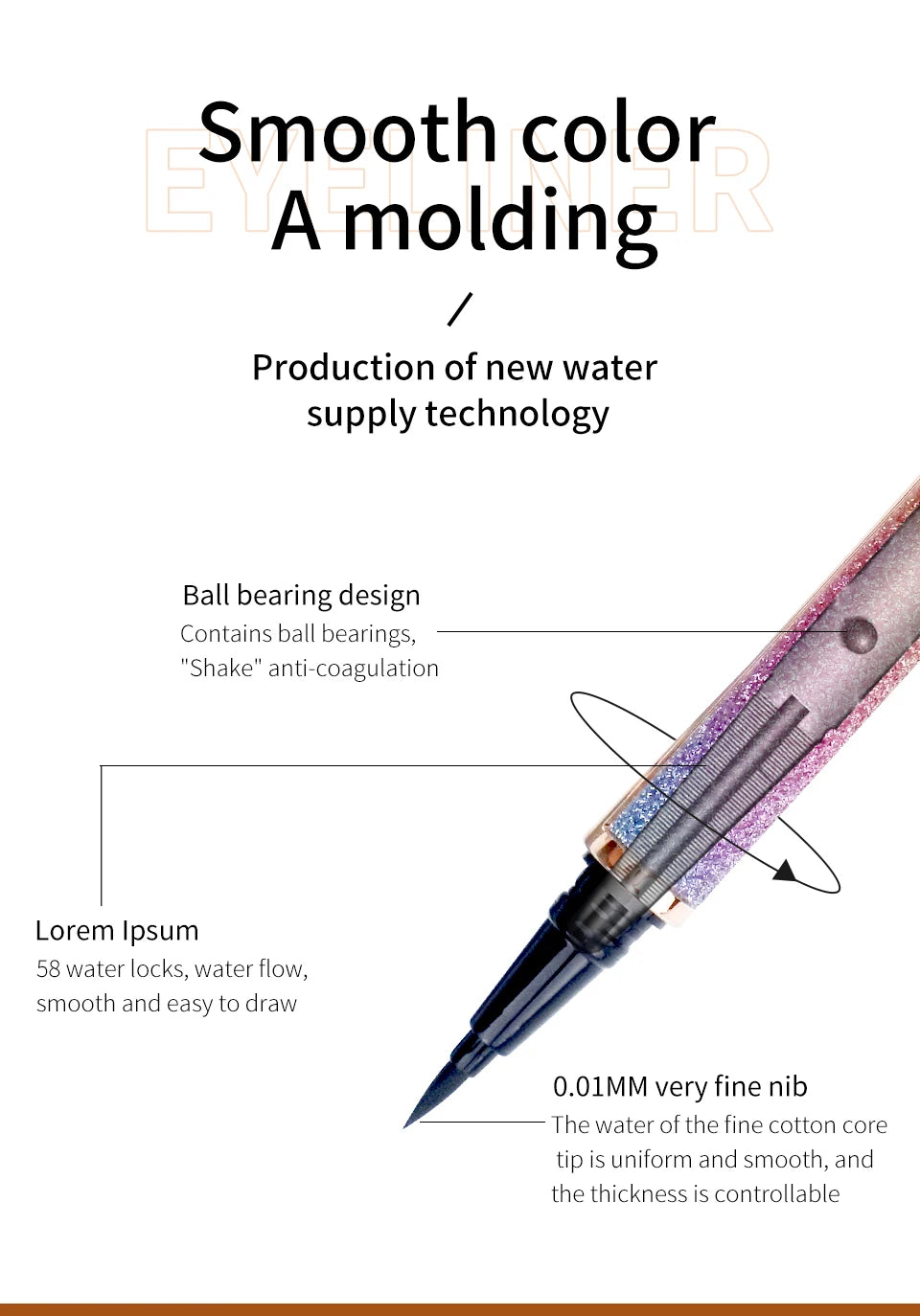 RED SIREN Lash Glue Pen Wholesale Black Liquid Eyeliner Glue Pen  Magnetic Eyeliner Private Label Cosmetics Eye Liner