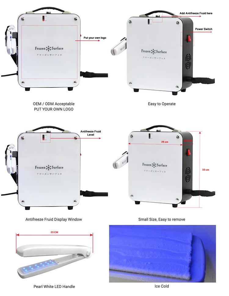Ice cold cryotherapy flat clip hair care machine repair damaged hair keratin therapy hair cold therapy device 2025
