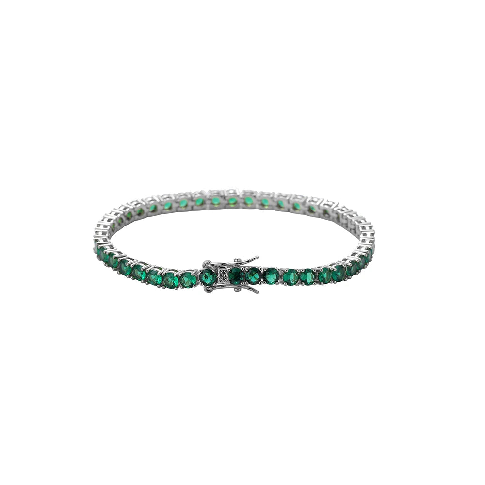 Bracciali Tennis con Zirconi Colorati di qualità AAA da 4 mm