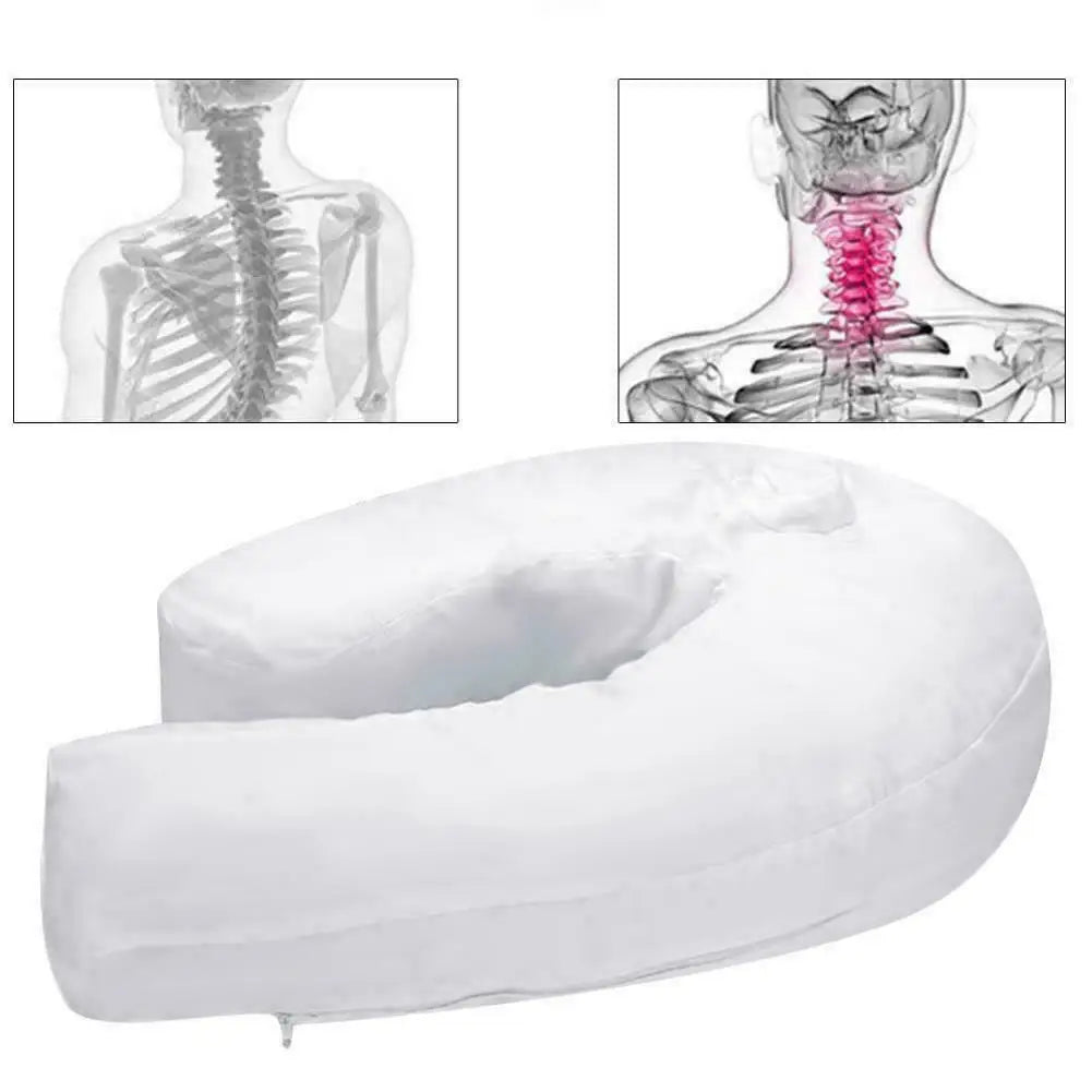 U-Shaped Side Sleepers Pillow Neck Back Pain Relieve Health Cushion Spine Protection Pillow Side Pillow Inflatable Leg Pillow