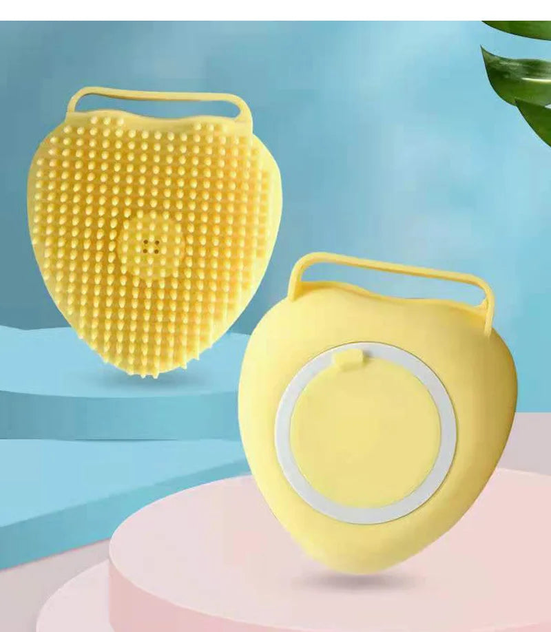 Silicone Shampoo Bath Brush Massage Comb Grooming Scrubber Brush Bathing Accessories Baby Kids Silicon Body Scrubber