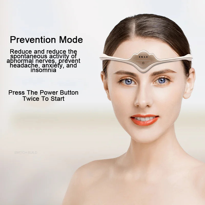 Queen Crown Smart Sleep Instrument Sleeping Aid Electric Head Massager Migraine Relief Relaxing Pulse Therapy Deep Sleep Tool