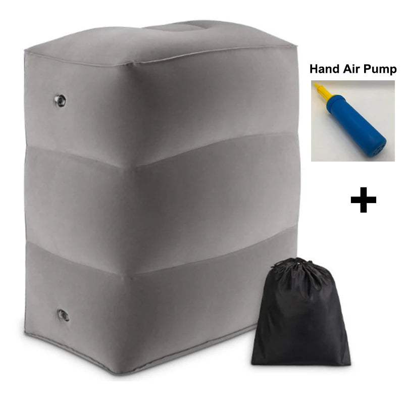 Flight Sleeping Footrest Pillow Resting Pillow for Kids On Airplane Car Bus Pillow Inflatable Travel Foot Pad Foot rest Pillow
