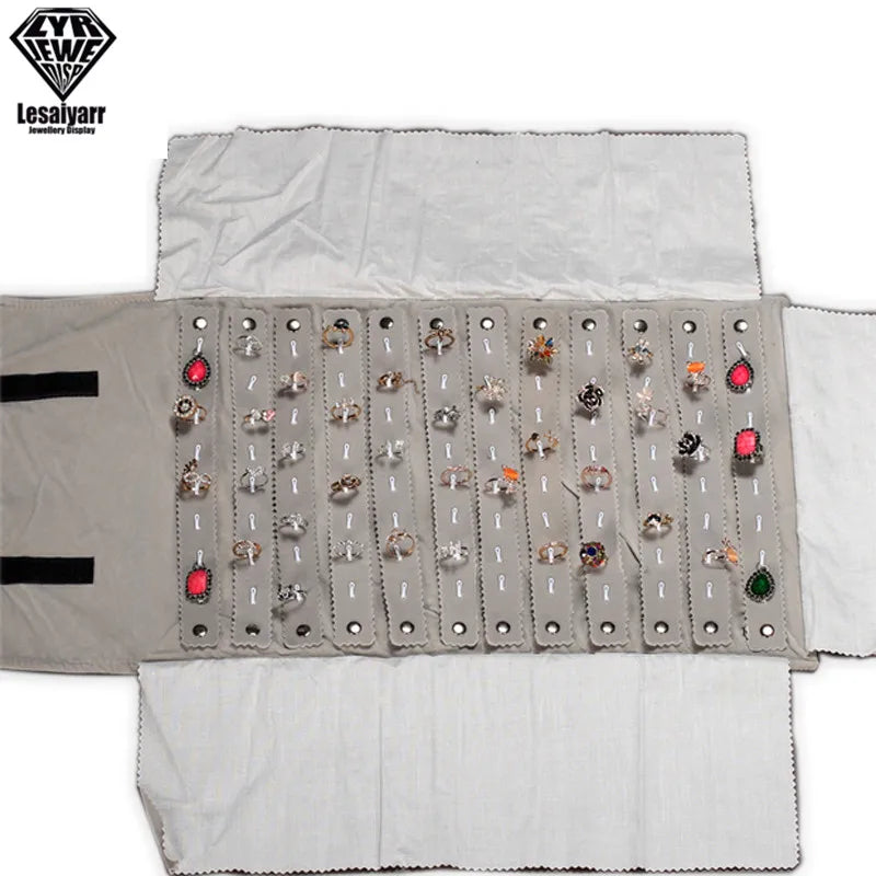 Jewelry Roll Up Bag Organizer Soft Velvet Travel Bags Necklace Earrings Ring Bracelet Carrier Storage Case Bangle Watch Holder