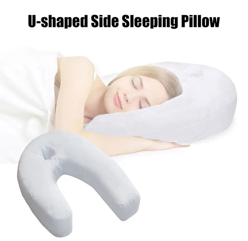 U-Shaped Side Sleepers Pillow Neck Back Pain Relieve Health Cushion Spine Protection Pillow Side Pillow Inflatable Leg Pillow