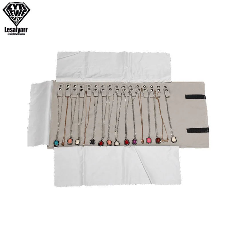 Jewelry Roll Up Bag Organizer Soft Velvet Travel Bags Necklace Earrings Ring Bracelet Carrier Storage Case Bangle Watch Holder